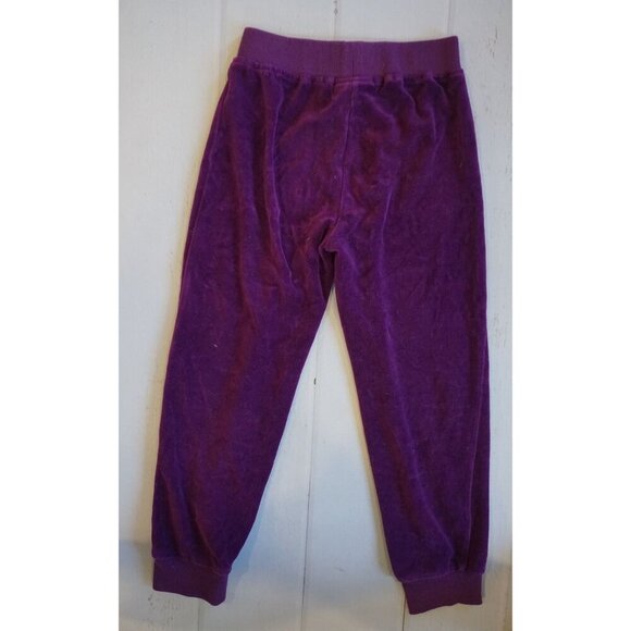 Juicy Couture Girls Purple Logo Track Pants Velour Jogger Pants - Size 6 - Picture 5 of 5
